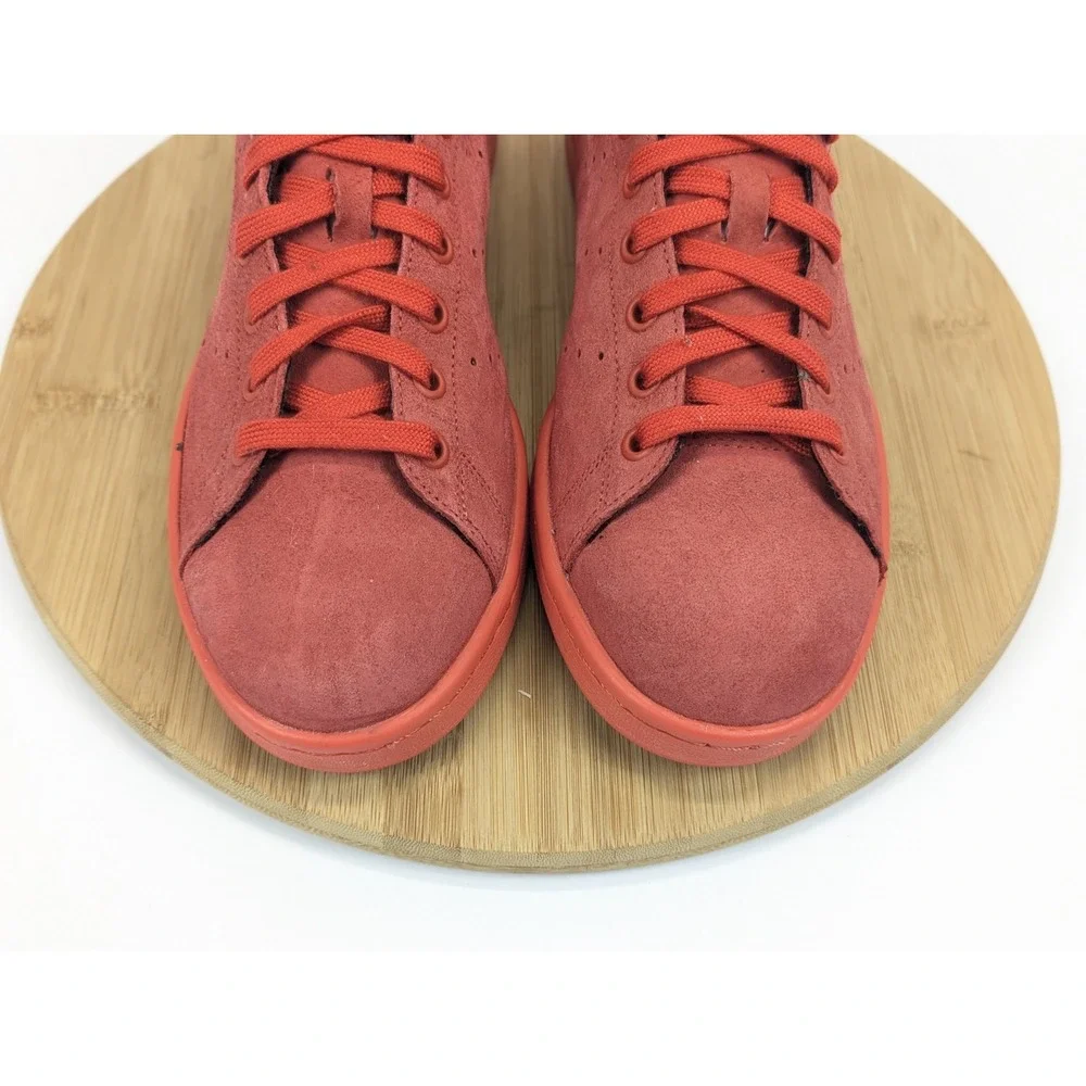 Adidas Stan Smith Shoes Mens 10 Power Red Suede Low Top Sneakers S75109‎